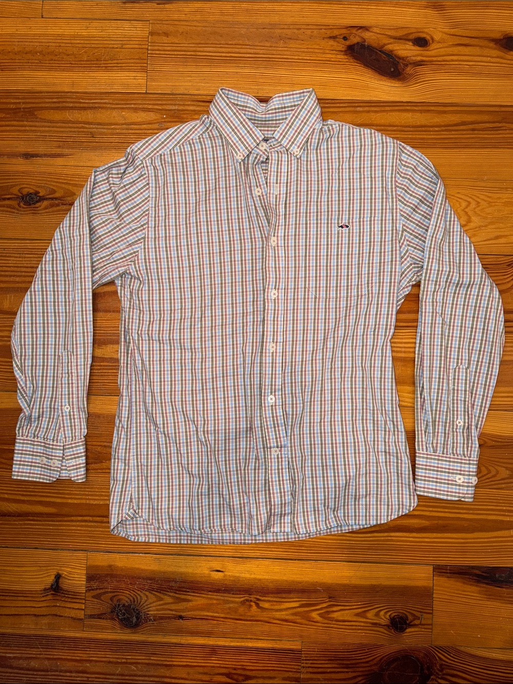 Fish Hippie Men's Long-Sleeve Button-Down Plaid Shirt